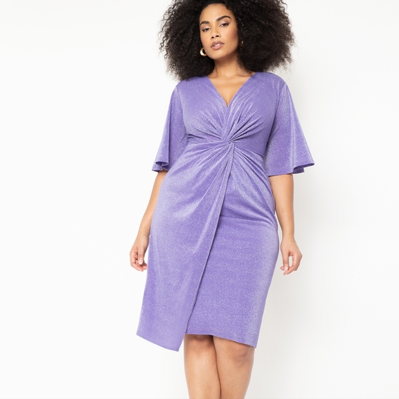 Eloquii Dresses & Skirts - *final reduction* Eloquii purple shimmer Dress